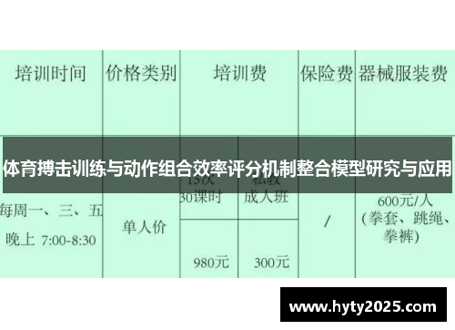 体育搏击训练与动作组合效率评分机制整合模型研究与应用